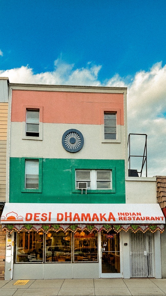 Desi Dhamaka storefront on Newark Ave, Jersey City