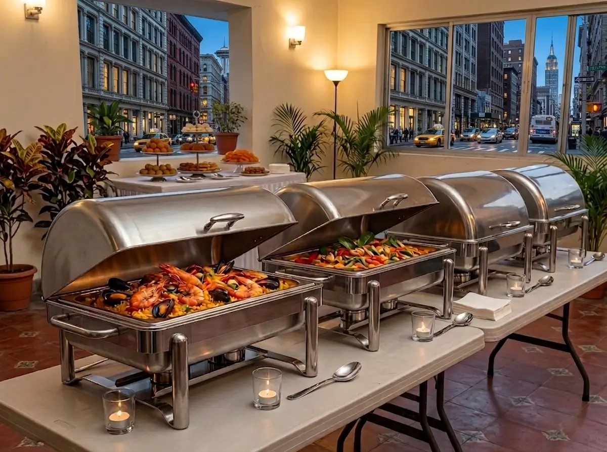 Indian catering spread