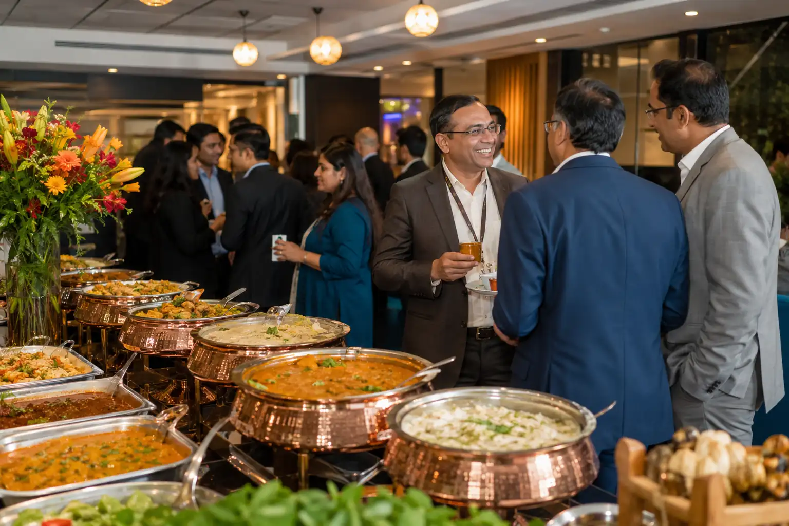 Indian catering spread