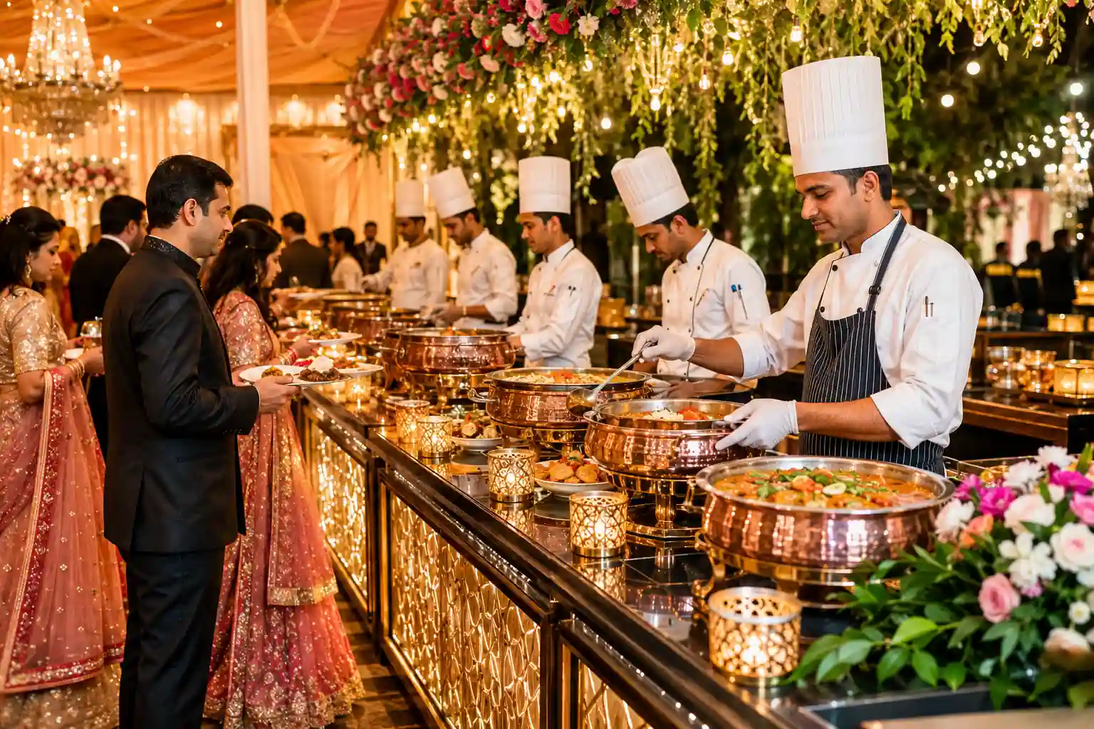 Indian catering spread